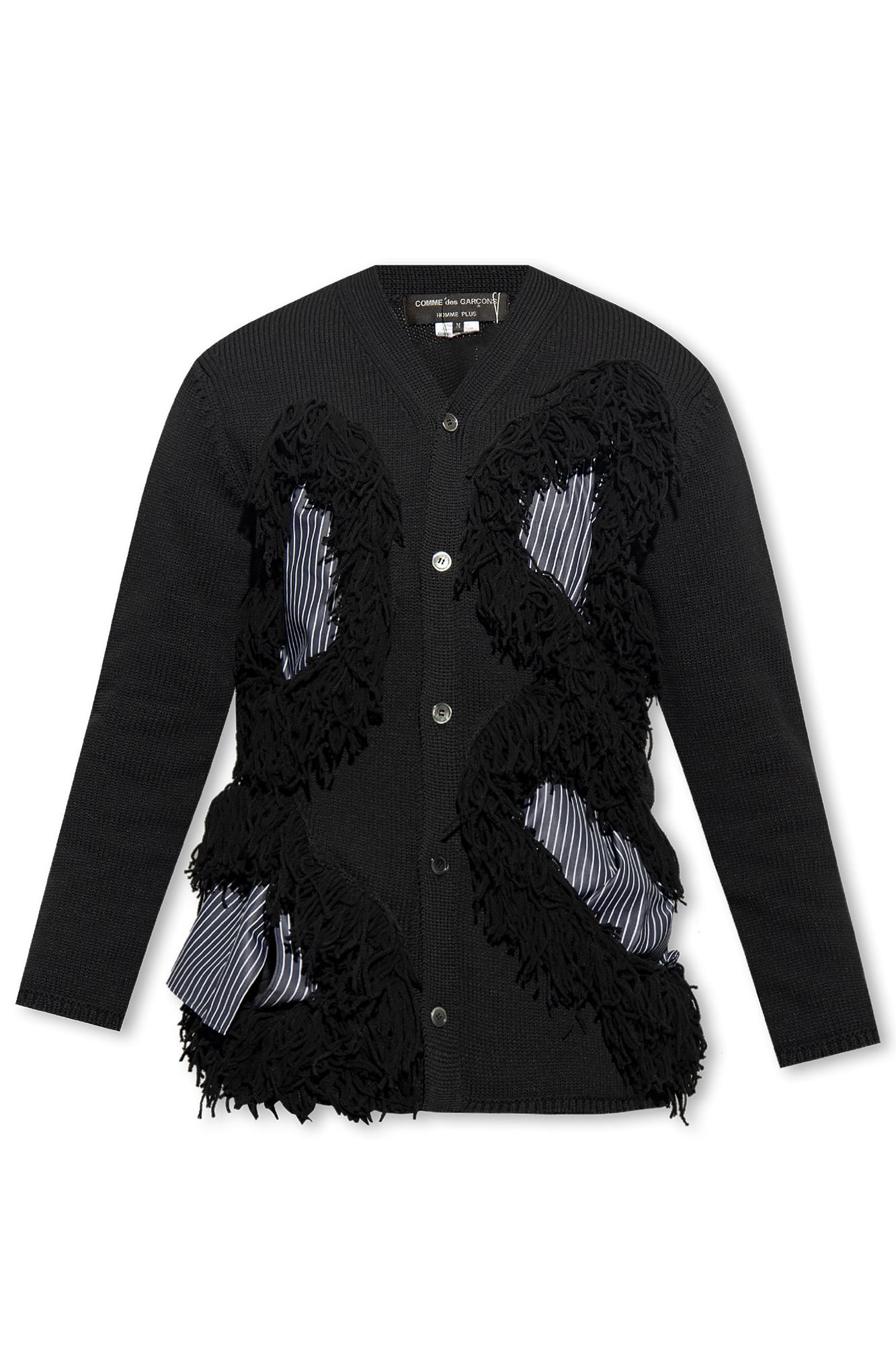 Black Cardigan with decorative trims Comme des Garçons Homme